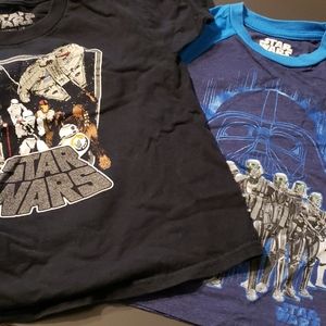 Lot 2 size xs boys Star Wars shirts.